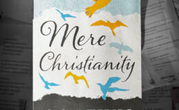 Mere Christianity book cover with a gray background